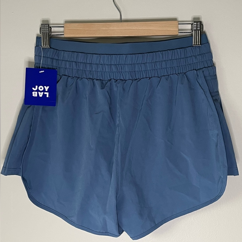 JoyLab Women’s High-Rise Pleated Side Shorts 2.5” - Blue NWT - Picture 5 of 7